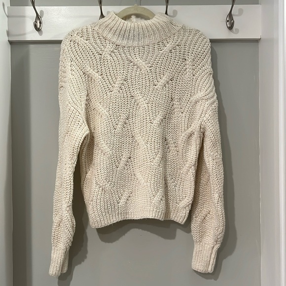 AE Cable Knit Mock Neck Sweater - Picture 2 of 6